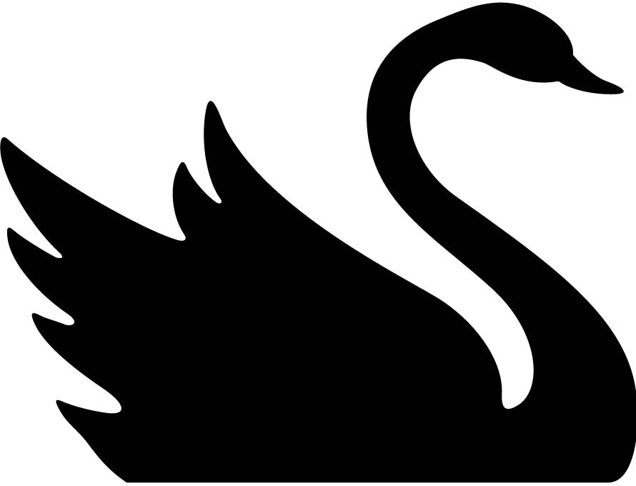 swan bird clipart silhouettes