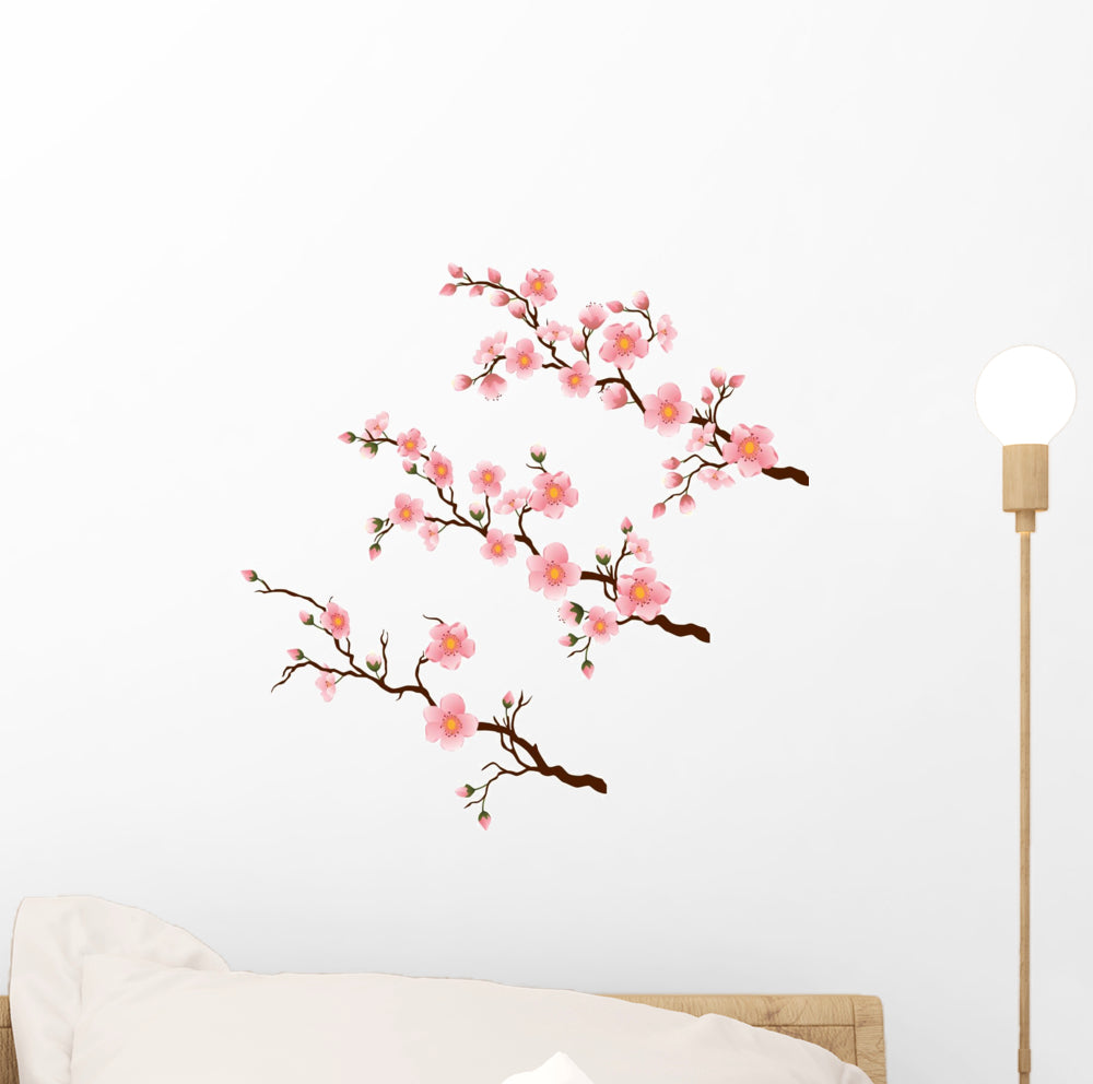Corner Tree - Monkey wall decal with Customized Name-Vinyl Blossom Tree  Wall Decal And Blossom Tree