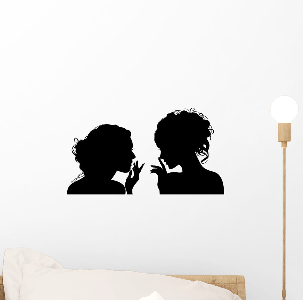 two girls silhouette
