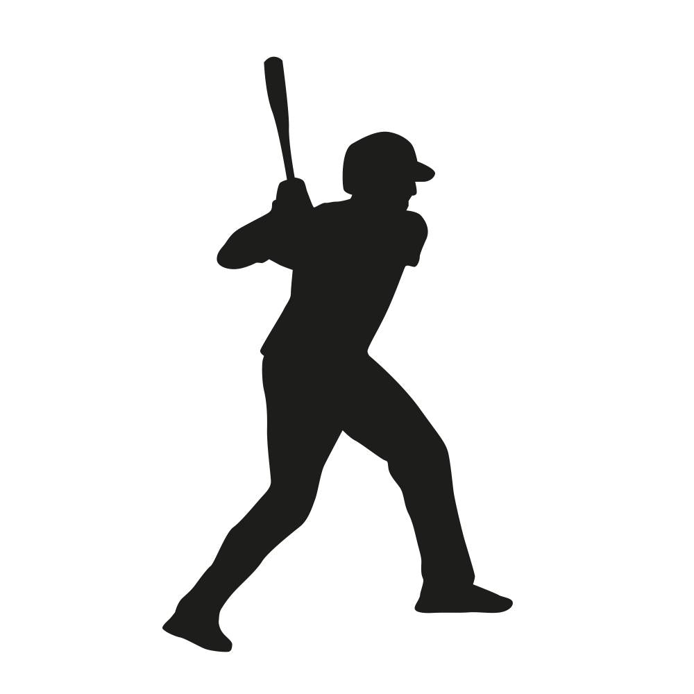 Running Baseball Player Silhouette Clip Art