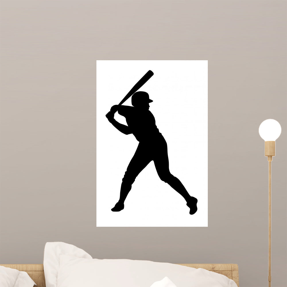 Baseball Player. Vector Silhouette Wall Decal 2