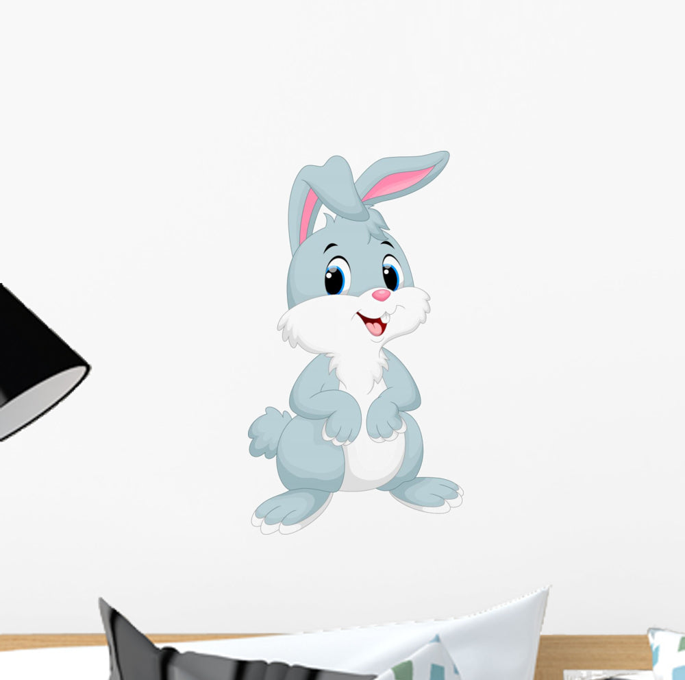 Cute Rabbit Cartoon – WallMonkeys.com - Wall Decal Wallmonkeys