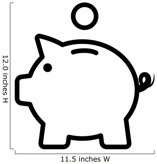 piggy bank clip art black and white