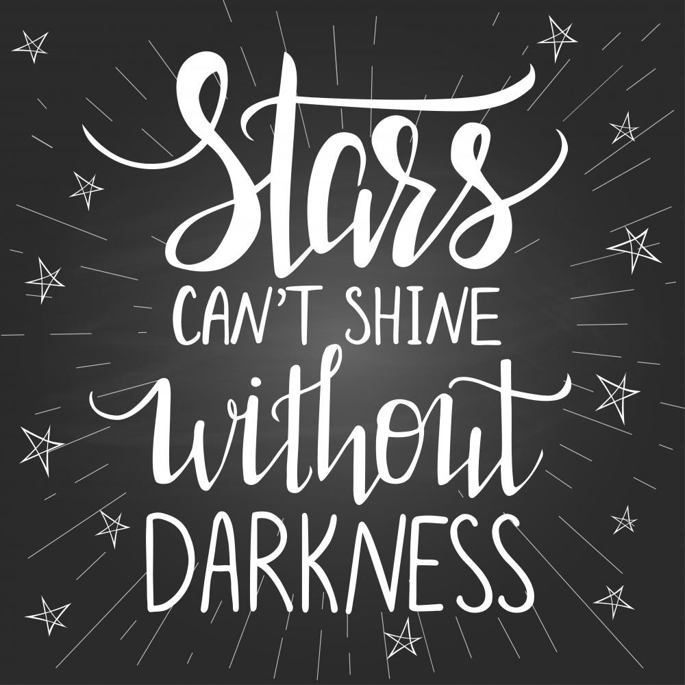 Stars Darkness Inspirational Quote Wall Mural – Wallmonkeys