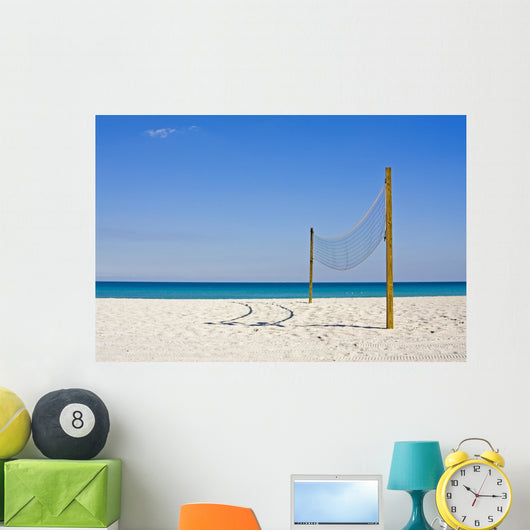 Wall Mural Beach volleyball net.