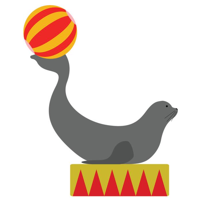 circus seal clip art