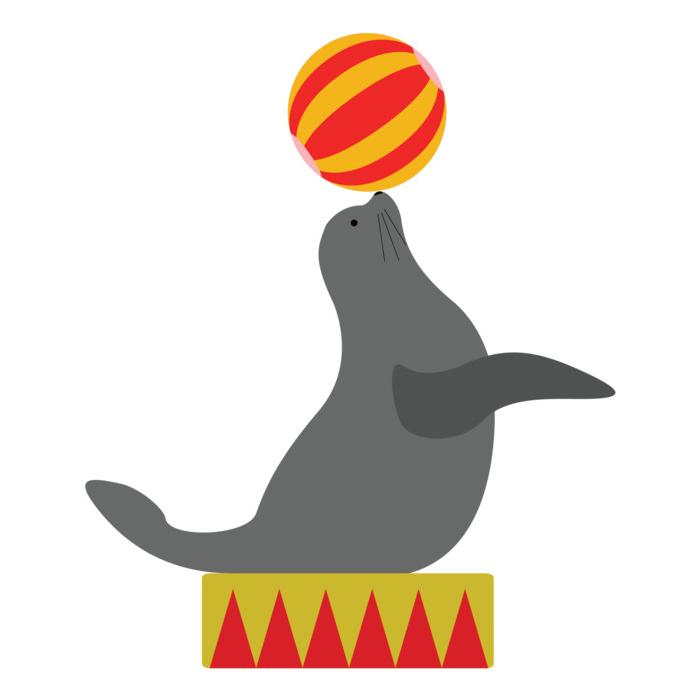 circus seal clip art