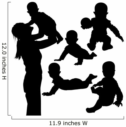 black mother and baby silhouette