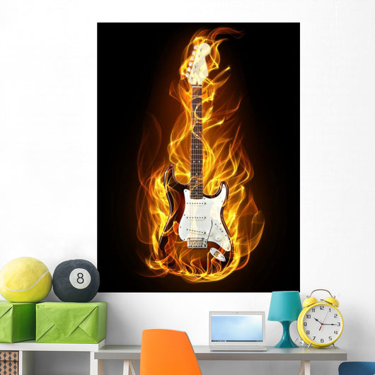 Electric Guitar Fire and