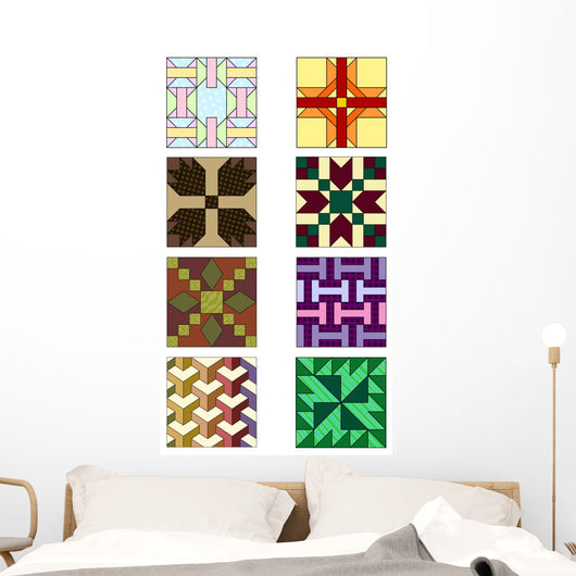 Traditional Quilting Patterns Wall Decal -  – Wallmonkeys