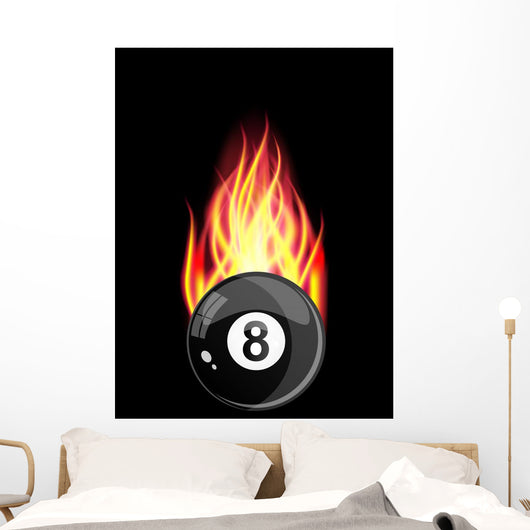 Baseball Fire Wall Decal -  – Wallmonkeys