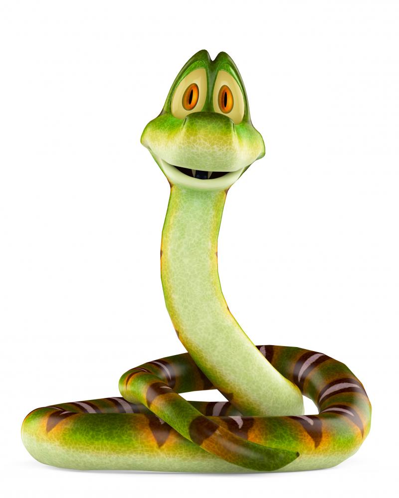 3D Cute Cartoon Snake – Wallmonkeys