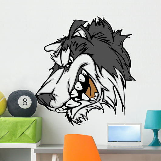 snarling husky art