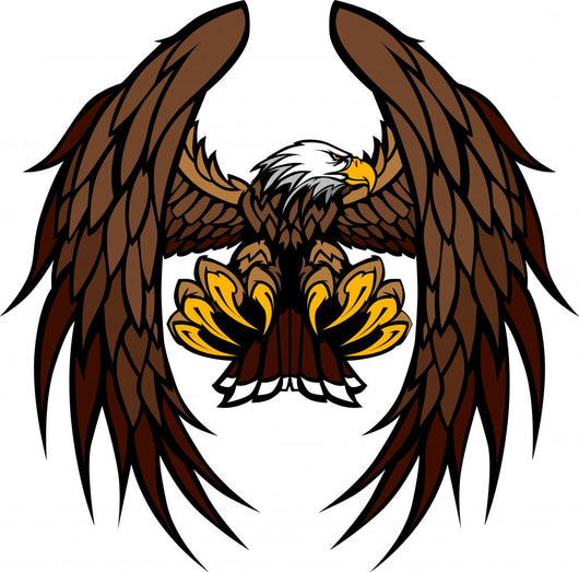 Team Mascot - Eagles Football - Vector Clipart Eagles