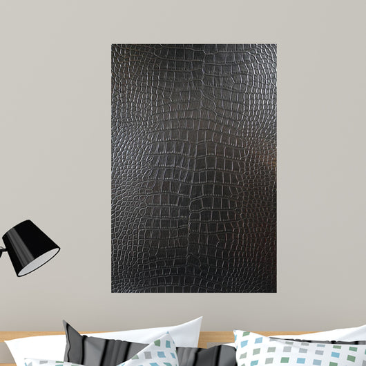 Wall Mural Black leather texture