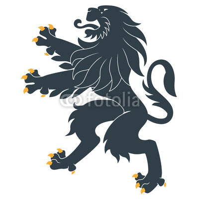 Standing Heraldic Lion Wall Decal