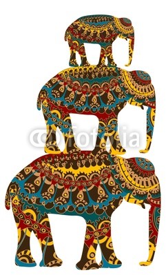 Indian elephants Wall Mural