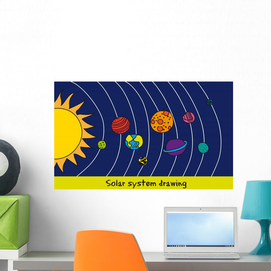 quick drawing of the Solar System (With moons) : r/drawing