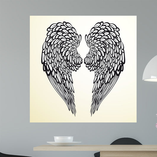 Vinyl Wall Decal Angel Wings Bedroom Decoration Stickers Mural