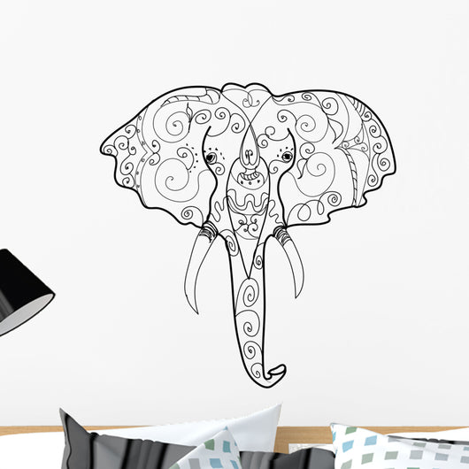 Purple Elephant Flowers Tattoo Design – Tattoos Wizard Designs