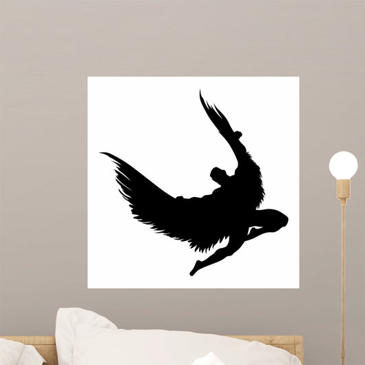 Vinyl Wall Decal Angel Wings Bedroom Decoration Stickers Mural