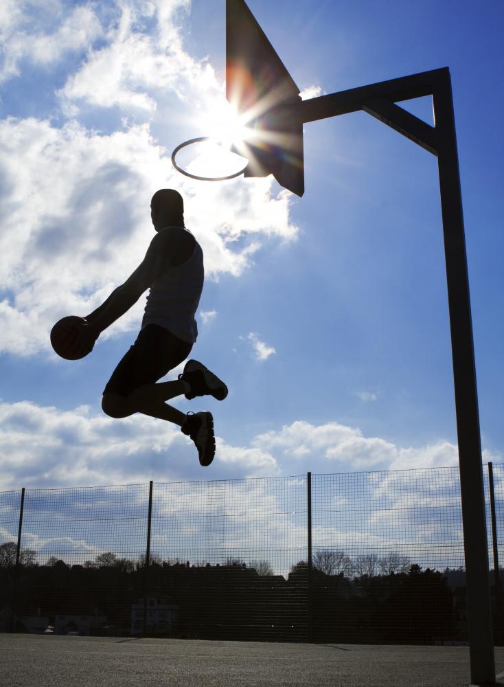 basketball dunk silhouette real