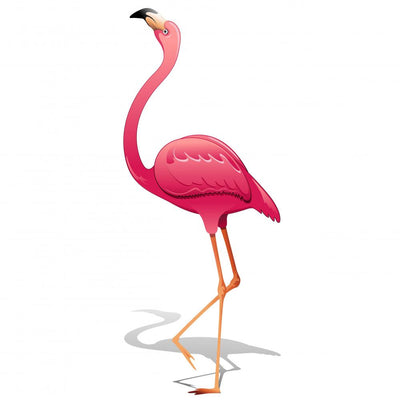 Cinco de Mayo: Pink Flamingo Mural - Removable Wall Adhesive Wall Decal Giant 52W x 36H