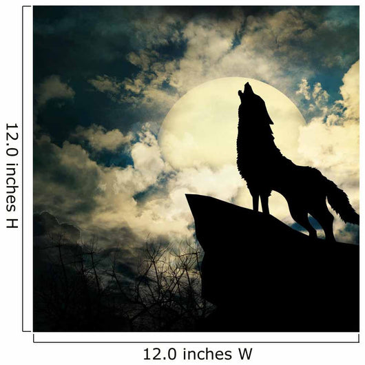 wolf silhouette howling