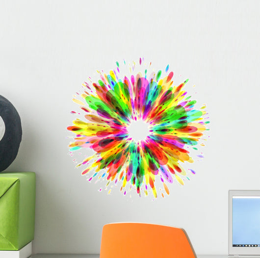 Paint Splatter Fabric Wall Decals - Set of 7 Ink Splotch Decals