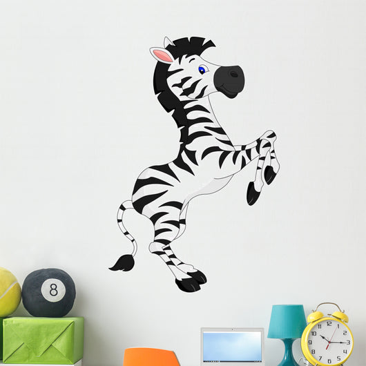 Autocolantes decorativos personalizáveis Linda zebra para criança -  TenStickers