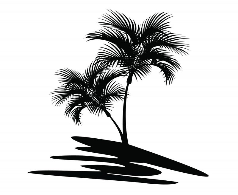 Palm Tree Silhouette Wall Decal