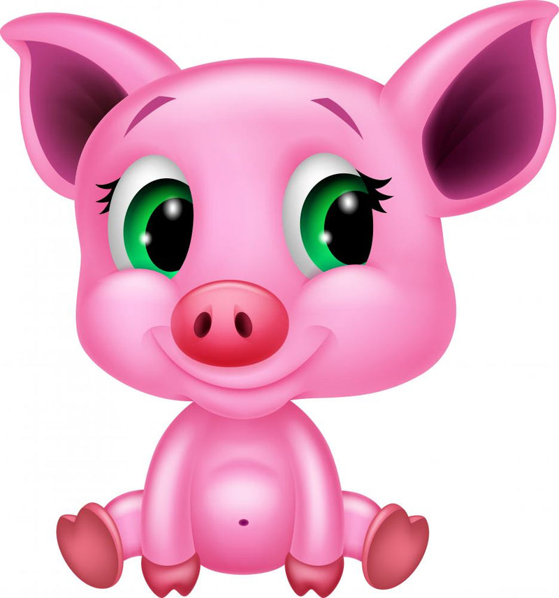 cute cartoon baby pig