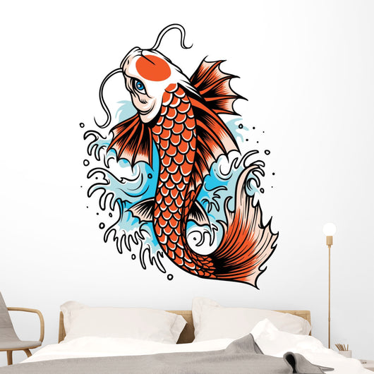 Fishing Vinyl Wall Art Sticker Decal - Fishing Theme Koi Fish Fish Hoo –  All Things Valuable