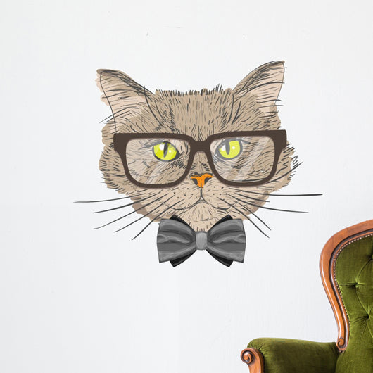 hipster cat drawing