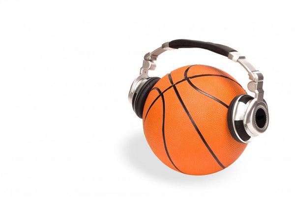 Basketball Ball and Headphones Wallmonkeys