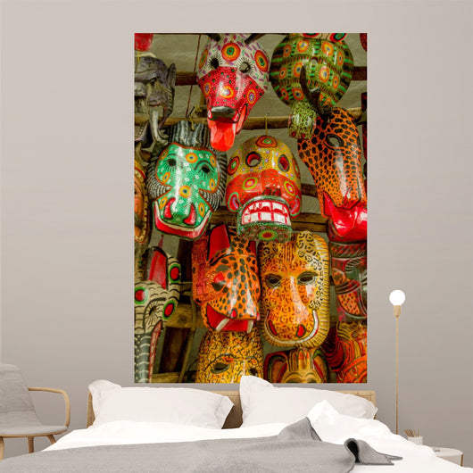 Mayan Wooden Mask 16x10inch online Wall Deco