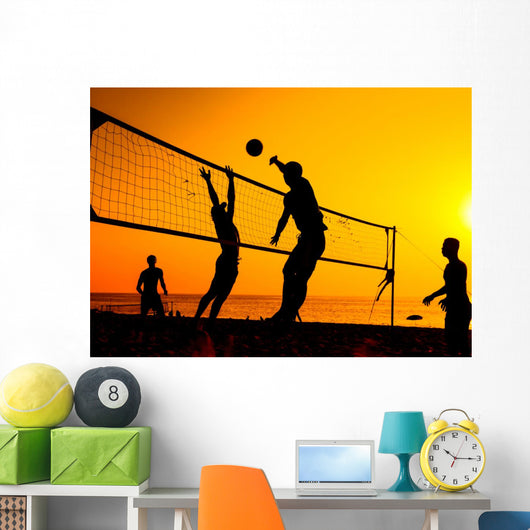 Sticker Beach volleyball net. 
