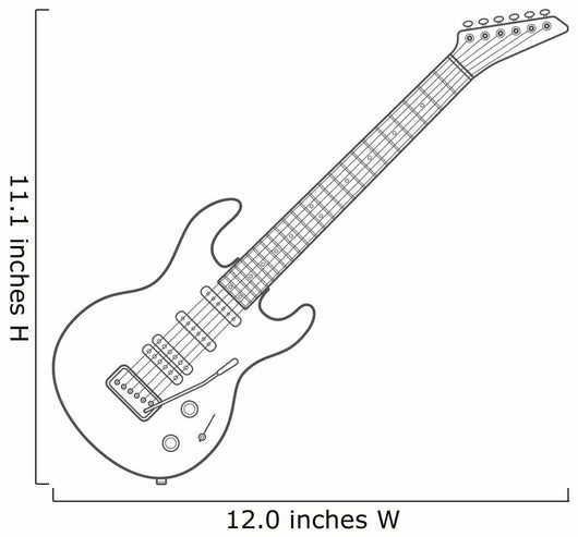 electric guitar drawing template