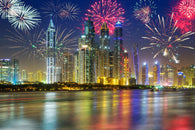 Fireworks Display on Sky Dubai Wall Decal