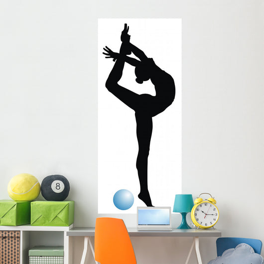 Female Gymnast Silhouette Wall Sticker