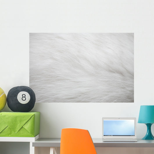 White Fur Texture Wall Decal -  – Wallmonkeys