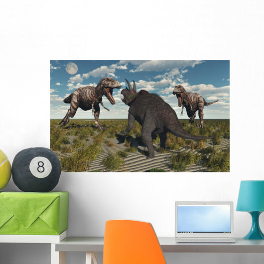 Wall Art Print T-Rex Attack, Gifts & Merchandise