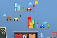 Baby City and Cars Wall Decal Sticker Set Wall Decal