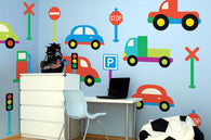 Baby Vehicles and Street Wall Decal Sticker Set Wall Decal