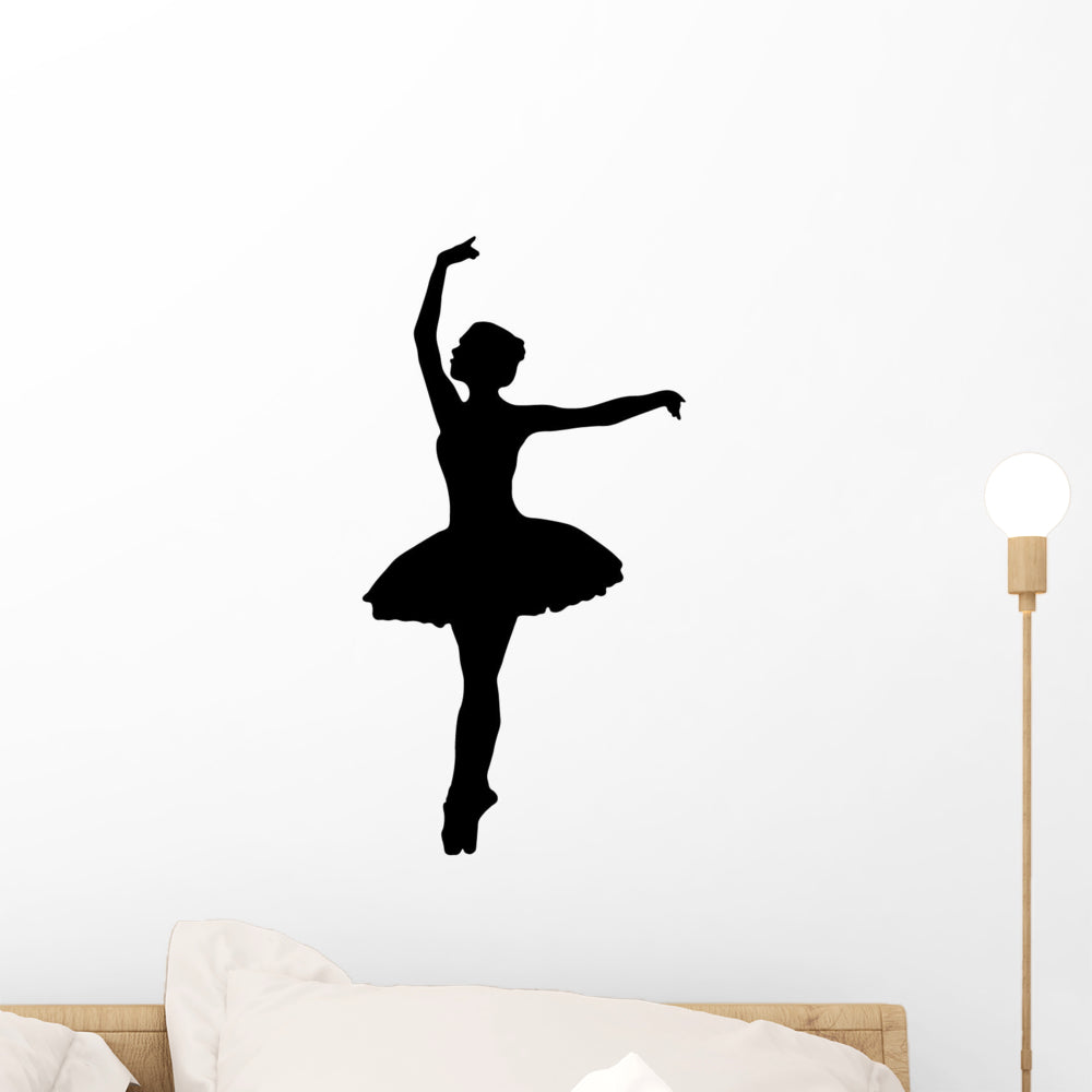 Black Ballet Silhouette Wall Decal – Wallmonkeys