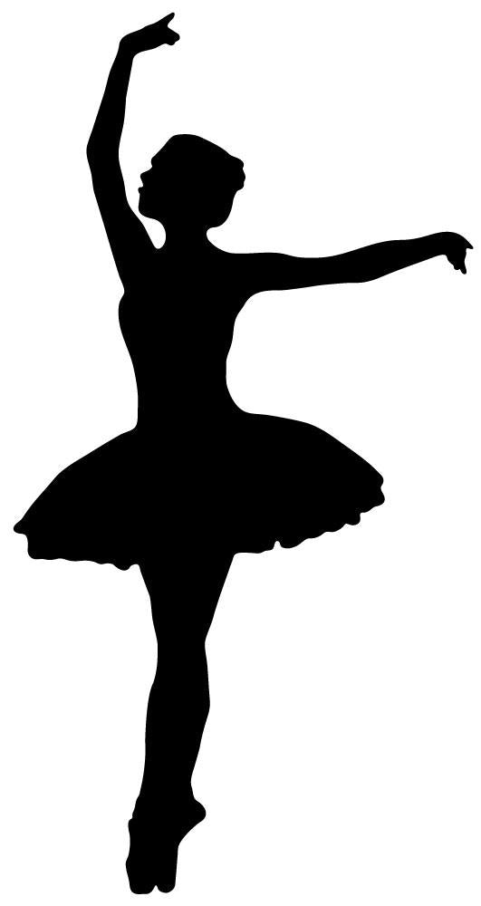 Black Ballet Silhouette Wall Decal – Wallmonkeys