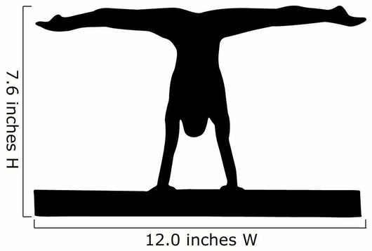 Gymnastics Silhouette Style Balance Wall Decal – Wallmonkeys