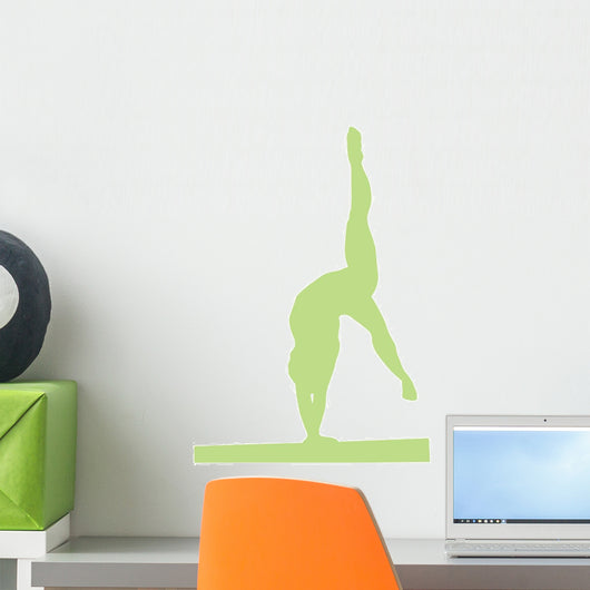 Gymnastics Silhouette Style Balance Wall Decal – Wallmonkeys