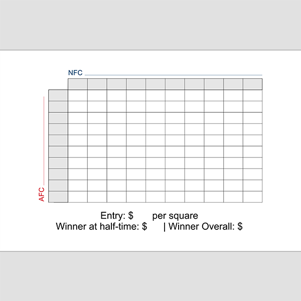 Football Squares Wall Decal  AFC NFC Division Winners – Wallmonkeys